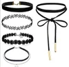 10pcs/LOT Handmade Vintage Outus Flower Choker Necklace Set Stretch Velvet Classic Gothic Tattoo Lace Choker Necklaces FREE SHIPPING