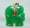 ! Groene jade olifant hanger ketting 18 ''