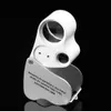Portable 30X 60X Illuminated Microscope Jeweler Eye Loupe Magnifier Foldable Jewelry Magnifying Glass with Bright LED Light Gems 31360400