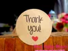 (1200pcs) Kraft Round Thank you Seal Sticker with Red Heart Circle Point Sticker For Party Favor Gift Bag Candy Box Decor