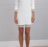 Laço moderno Novo Vestido de Noiva Sem Encosto Curto Simples Marfim Branco de Três Quartos de Manga Casual Vestidos de Festa de Casamento Custom Made Moda Melhor Venda
