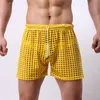 Novos homens eróticos boxer shorts underwear gay moda malha escavar ver através respirável nightwear sexy boxer sleepwear masculino clubwear