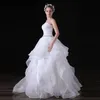 Schatz Diamonds Organza Brautkleider Charming White Stufe Günstig maßgeschneiderte maßgeschneiderte echte Bildbrautkleider A0296616876