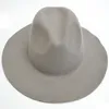 Nya kvinnor ull filt fedora hattar mjuka mode damer breda grim hattar kvinnlig brittisk stil retro topp hatt vår vinter GH-661945