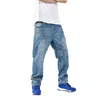 Partihandel - Aboorun 2016 hip hop mens baggy jeans plus storlek harem denim byxor skateboard jeans för manlig p7015