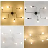 Creative Personality Iron Living Room Ceiling Lamp Retro Bedroom Spider Ceiling Light Modern Simple Nordic American Corridor Ceiling Lights