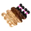 Siyusi Hair Products Малайзийские индийские перуанские бразильские пучки волос Двухцветные темные корни Блондинка Ombre Объемная волна Девственные человеческие волосы