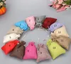 Linen Fabric Drawstring bags candy jewelry Gift Pouches package bags Gift hessian bags mobile power sack Burlap package bag multi 2028694