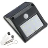 2022 Outdoor Solar Light Lamp Drivs Vattentät IP65 12 LED Trådlös PIR Motion Sensor Garden Landscape Yard Security Wall Lamp