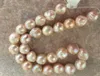Fine Pearl Smycken Stora Gorgeous 13-14mm South Sea Cherry Pink Pearls Halsband 19Inch 14k