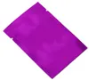 200pcs / lot Open supérieur vide violet Sac mylar sceau de chaleur en aluminium en aluminium alimentaire rangement de rangement d'emballage pour café en sucre de café plastique