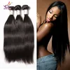 2017 nova chegada Cabelo Virgem Brasileiro de seda em linha reta 100% Cabelo Humano Weave Bundles Não Transformados Peruano Remy Extensões de Cabelo Ondulado 3 Pcs lote