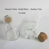 30 pçs / lote 40 ml frascos de garrafas de vidro transparente com cortiça, desejando garrafa rolha de cortiça, frasco de vidro