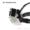 Reflektor Lampa LED Lampa Lampa Latarka T6 + 2R5 LED Headlight Camping Light Light + 2 * 18650 Bateria + samochód EU / US / AU / UK Ładowarka + 1 * USB