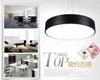 Lampe à suspension LED minimaliste moderne, lustres ronds, luminaires noirs pour bureau, salle d'étude, salon, chambre à coucher, AC85-265V283I
