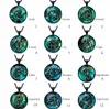 Högkvalitativ tolv årstider Tid ädelsten glas halsband hängsmycke smycken wfn357 (med kedja) Blanda order 20 stycken mycket