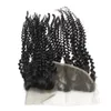 5pcllot Afro Kinky Curly Lace Frontal zamknięcia Brazylijskie dziewicze włosy ludzkie włosy nautralne czarne 130 Remy Szwajcarskie czołowe fronts for Black 1234364