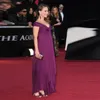 Elegant Pregnant Evening Dresses Purple Chiffon Beaded Ruched V Neck Off the Shoulder Asymmetrical Hem Maternity Red Carpet Evening Gown