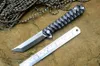 Y-Start Tanto Hunting Knife 440C 블레이드 세라믹 티타늄 TC4 핸들 접이식 야외 캠핑 포켓 나이프 EDC 도구