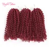 Drop Shipping Malibob Синтетические волосы наращивание волос 8 "3 шт. / Набор 90G 1B 27crochet Cooks Twist для черных женщин Кудрявый кудрявый Marlybob волос