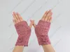 Mode Lady Crochet Handskar Pure Handgjorda Sy Hål Varmare Half Fingers 5 Färger Stickade Mittens