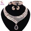 Top Exquisite Dubai Sieraden Set Luxe Goud-Kleur Grote Nigeriaanse bruiloft Afrikaanse kralen Sieraden Set Kostuum Design Heni