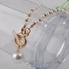 Kampanjföremål Fashion Imitation Pearl Necklace String CCB Cross Necklace Pearl Necklace Girl Jewelry 250F