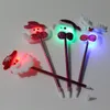 Caneta de ponto de bola de natal criativo eletrônico LED luminosa caneta caneta de papelaria Natal crianças presente de Natal