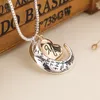 Collier pendentif coeur je t'aime jusqu'à la lune et dos maman colliers cadeau fête des mères bijoux de mode membre de la famille