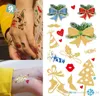 Рождество временные татуировки боди-арт водонепроницаемый татуировки наклейки переноса воды временные татуировки наклейки Рождество декабря