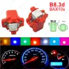 FEELDO 10PCS multi-couleur 12V DC B8.3d / BAX10s 5050 Gauge SMD Tableau de bord LED lampe de voiture d'éclairage intérieur # 4066