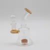 Speciale aanbieding Six Color Glass Bongs met Kom Band Percolato Bent Type Smoking Pipe 100% Echt beeld Goede kwaliteit ontvangschrijver Oil Rigs Hookahs