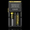 100% original nitecore d2 carregador inteligente universal carregador de bateria display lcd carregador para 26650 18650 18350 16340 14500 10440 etc