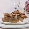 Livraison gratuite 50pcs M. Mme Kraft oreiller boîtes de faveur porte-bonbons boîtes de faveur de mariage boîtes de décoration de table de mariage fournitures de fête
