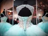 Sparkly Crystal Sweetheart Ball Suknia Quinceanera Suknie 2019 Skromne Ruffles Puffy Spódnice Sweet Szesnaście Prom Masquerade Sukienki