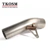 Silenciador TKOSM, tubo medio de escape de acero inoxidable para BWM S1000RR 2009-2016 S1000R 2014 2015 2016 S1000 R RR