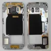 OEM Metal Middle Bezel Frame Fodral för Samsung Galaxy S6 G920F G920A G920P Single Card Version Housing With Camera Glass Side Button