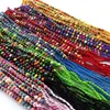 Cuerda de nailon trenzada de la suerte hecha a mano, pulseras con abalorios de colores, decoración de fiesta y Club de amistad para mujer y niña