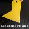 Liten gul squeegee för bilfolieapplikator verktygsskrapa 100 st / lot gratis frakt