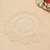 Mats & Pads Whole- 2 Colors 30cm Pastoral Round Hand Crocheted Cotton Doilies Flower Shape Placemat Coasters Table Decorative 253U