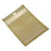 7,5 x 12 cm 100 unidades de ouro/plástico politransparente com fecho de zíper de vedação automática Sacos de embalagem para produtos eletrônicos reutilizáveis