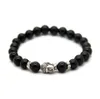 Vente en gros 10 pcs / lot Bracelet de Bouddha perlé pour hommes, Turquoise, Onyx noir, Agate de veines de dragon rouge, Bijoux en pierre semi-précieuse d'oeil de tigre