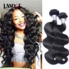 Unprocessed Brazilian Virgin Hair Body Wave Cheap Brazillian Wavy Remy Human Hair Weaves 3/4 Bundles 100g/pcs Natural Black Hair Extensions