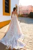 Blush Sexy Mermaid Wedding Dresses With Detachable Train Crystal Desing Sheer Plunging Neckline Lace Appliqued Plus Size Bridal Gowns