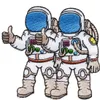 Conception de broderie personnalisée astronaute cosmonaute spaceman rétro brodé applique fer sur patch nouveau style 343N