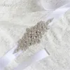 Faixas de noiva de baixa qualidade, tamanho cristal brilhante, elegante, feminina, marfim, fita branca, pronta para enviar 6750345