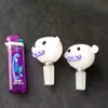 Mignons petits accessoires de bongs en verre à bulles de cochon, Pipes à fumer en verre colorées mini-tuyaux à main multi-couleurs Meilleurs tuyaux en verre à la cuillère