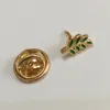 10 adet 10mm Küçük Emaye Broş ve Pins Rozeti Yeşil Yaprak Acacia Sprig Masonik Regalia Freemason Yaka Pin Akaşa Hediye Hediye