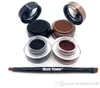 4 in 1 Blackbrownblackblue -Gel Eyeliner und Augenbrauenpulver Make -up wasserdichtes Kosmetik -Set Eye Liner Kit Musik Blume New2582157