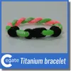 Großhandel - Titan Germanium 2 Seile Dreifacharmbänder Baseball Basketball Fußball College Sportarmband Silikon Nylon geflochtenes Handgelenk